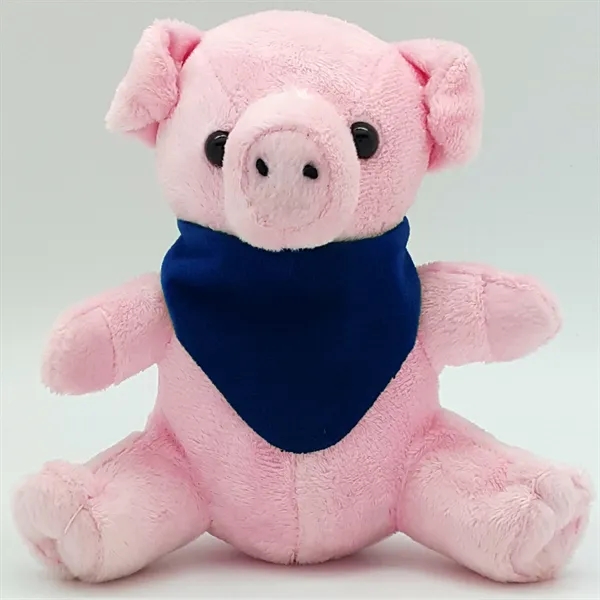 6" Beanie Pig with Embroidered Eyes - Image 7