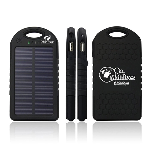 Outdoor Dual USB Solar Charger Power Bank 5000mAh Battery