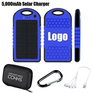 Custom Travel Portable Waterproof Solar Power Bank Charger
