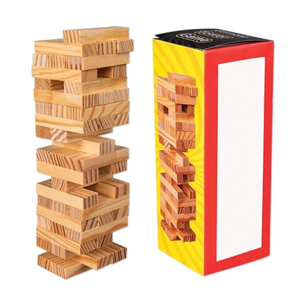Mini Wooden Tower Game - Image 2