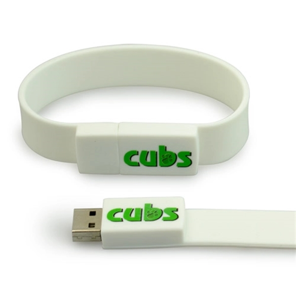 Quick Ship USB 2.0 Silicone Bracelet Wristbands Flash Drive