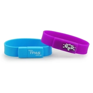 Free Shipping 2.0 Silicone Bracelet Wristbands Flash Drive