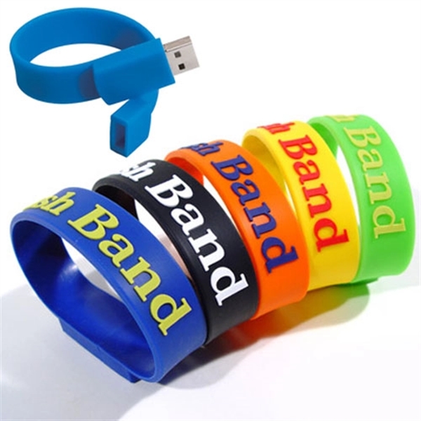 Custom Silicone USB Flash Drive Wristband Bracelet - Image 2