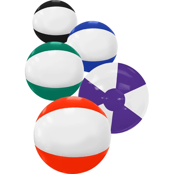 16 in. Two-Toned Inflatable Beach Balls 