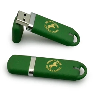 Quick Ship Plastic USB 2.0 Flash Drive with Rubber Finish
