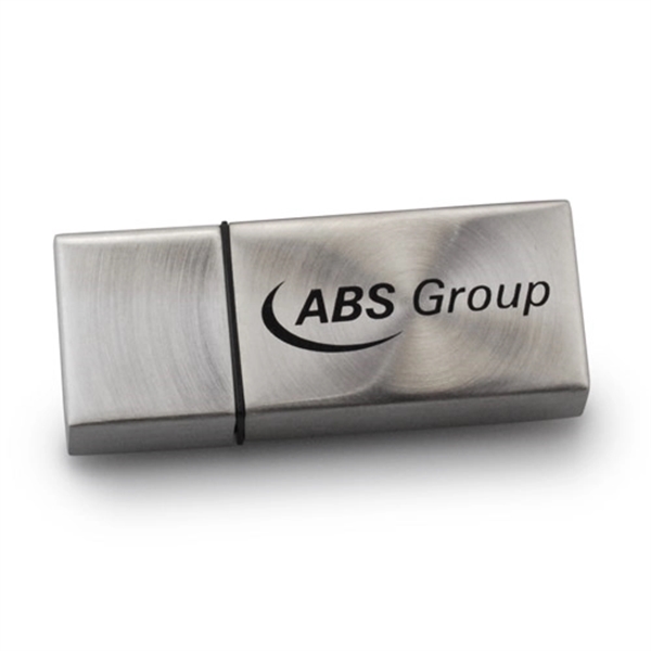 Luxury BRUSH Stainless Steel USB Flash Drive - Image 2