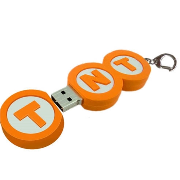 Quick TurnRound Customized 2D/3D PVC USB Flash Drive - Image 1