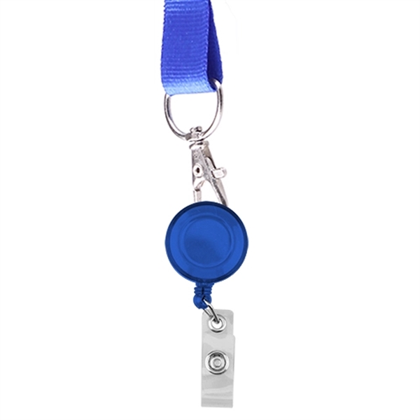 Round 24" Retractable Badge Holder with Lanyard - Image 2