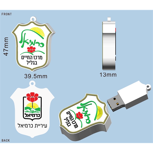 Free Shipping Personalized 2D Rubber USB Flash Drive - Image 3