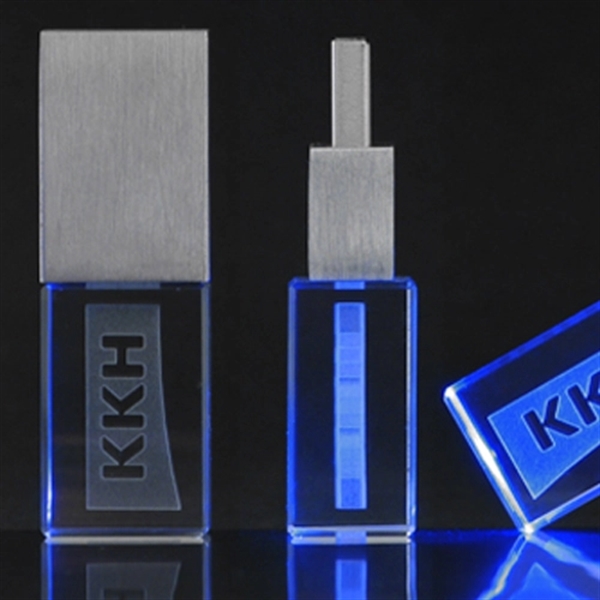 Captive and Modern 3D Crystal LED Light USB Flash Drive - Image 2
