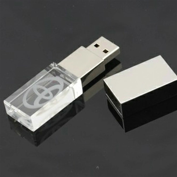Captive and Modern 3D Crystal LED Light USB Flash Drive - Image 1