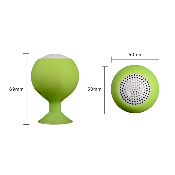 Silicone Waterproof bluetooth speaker with sucking function - Image 3