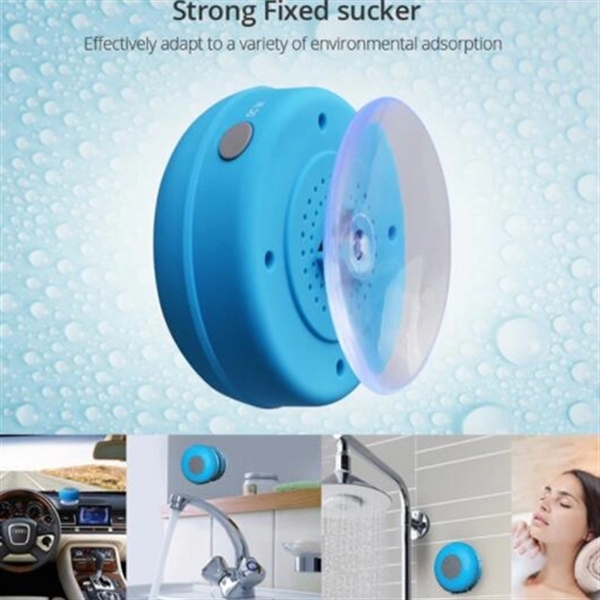 Silicone Waterproof Sucker Wireless Bluetooth Speaker - Image 7