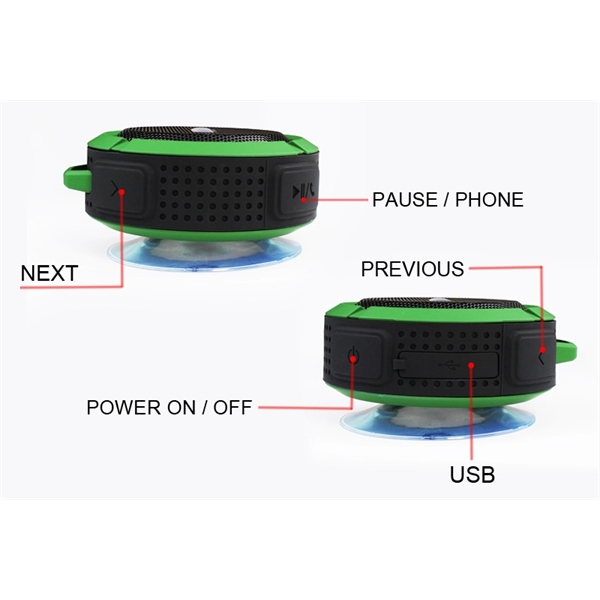 Waterproof Portable Wireless Bluetooth Speaker with Sucker - Image 5