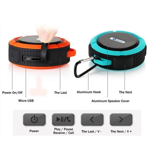 Waterproof Wireless Bluetooth Speaker with Sucker - Image 3