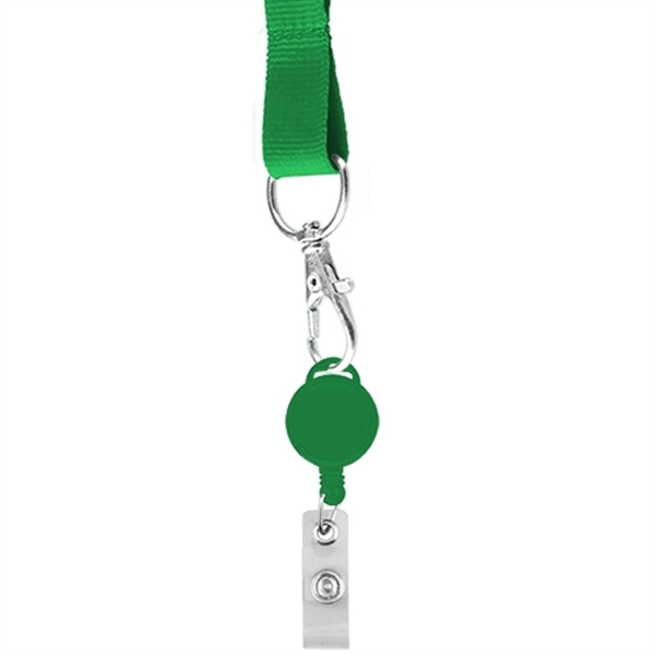 Round Retractable Badge Holder with Lanyard - Image 3