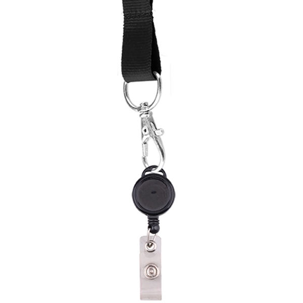 Round Retractable Badge Holder with Lanyard - Image 4