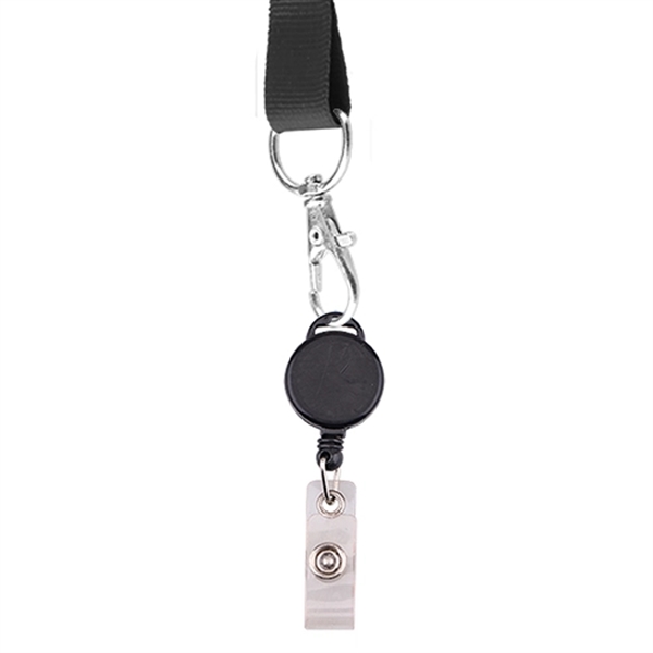 Round Retractable Badge Holder with Lanyard - Image 5