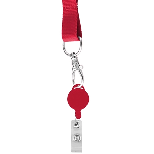 Round Retractable Badge Holder with Lanyard - Image 6