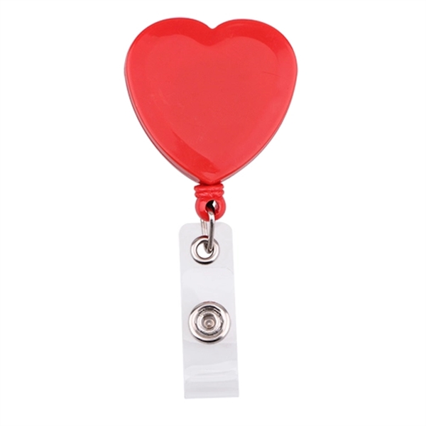 Heart Shape Retractable Badge Holder - Image 5