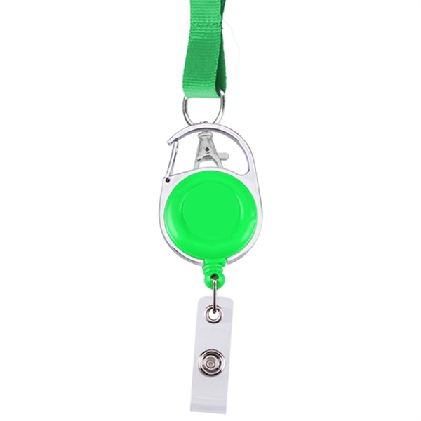 Round Shape Retractable Badge Holder with Lanyard - Image 3