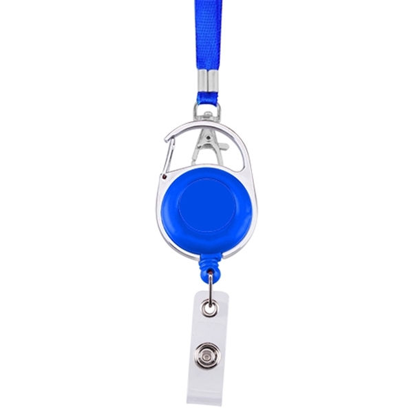 Round Shape Retractable Badge Holder with Lanyard - Image 2