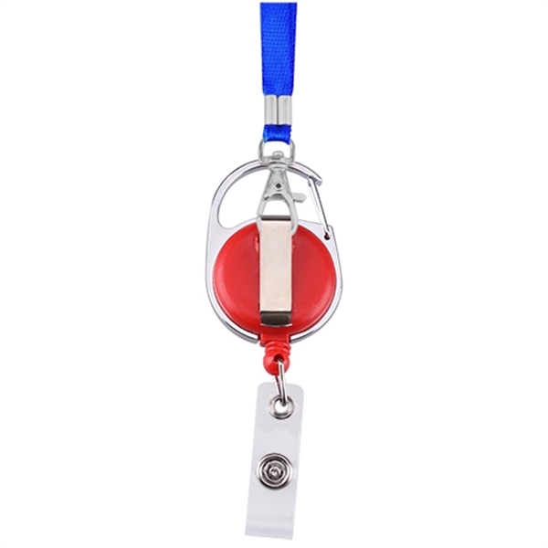 Round Shape Retractable Badge Holder with Lanyard - Image 3