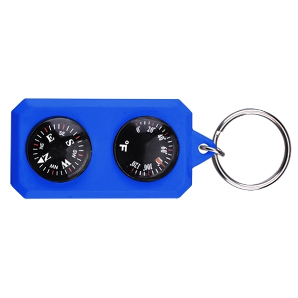 Compass and Thermometer Keychain - Image 2