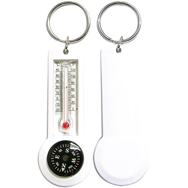 Compass and Thermometer Keychain - Image 2