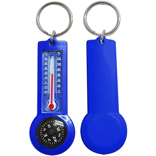 Compass and Thermometer Keychain - Image 3