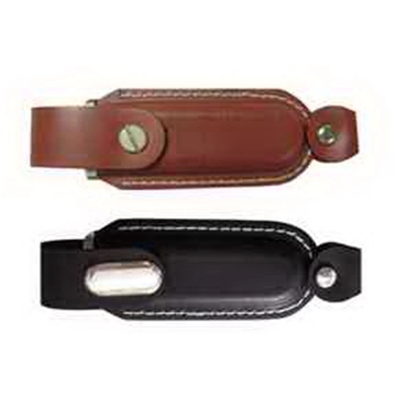 Leather USB Flash Drive With Holster