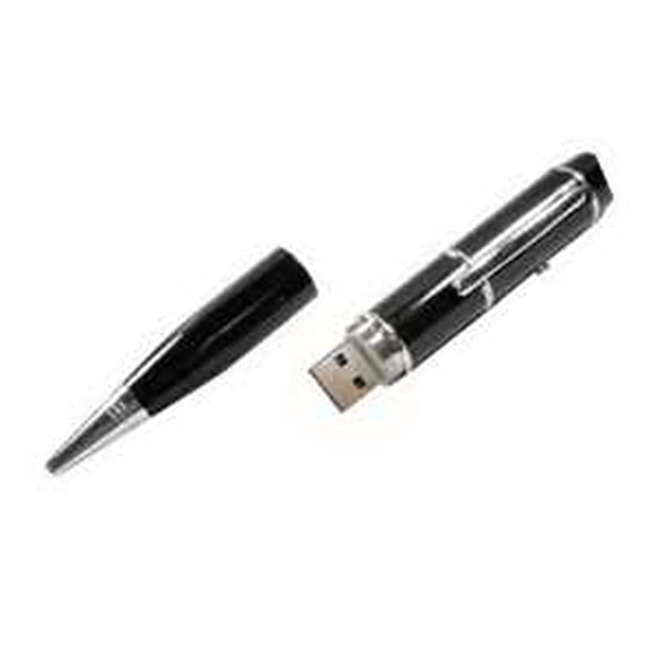 Pen USB Flash Drive With Silver Trim