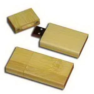 Bamboo USB Flash Drive With Square Edges
