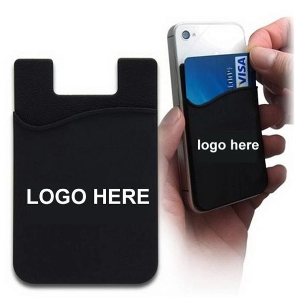 Silicone Cell Phone Smart Phone Wallet Card Holder - Image 2