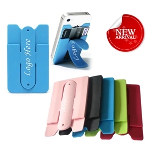 Two Function Soft Silicone Cell Phone Kickstand & Wallet