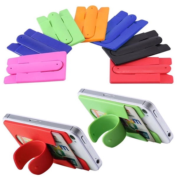 Eco-friendly Custom Silicone Cell Phone Wallets Stands - Image 1