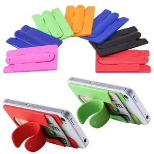 Eco-friendly Custom Silicone Cell Phone Wallets Stands