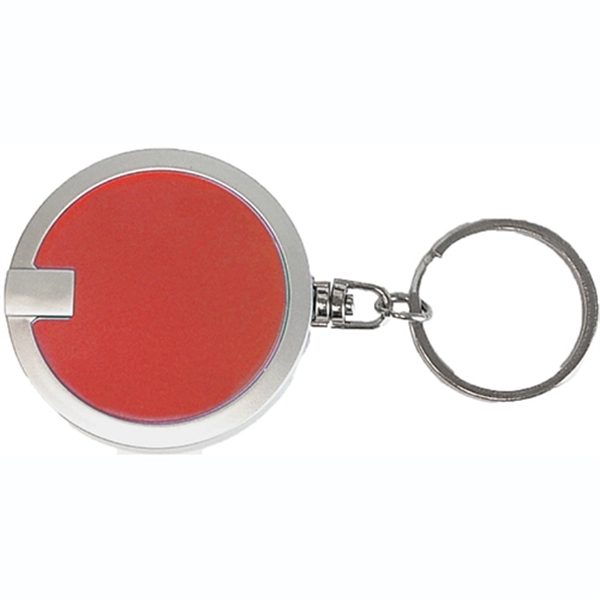 Deluxe Coaster Shape Round Flashlight Keychain - Image 7