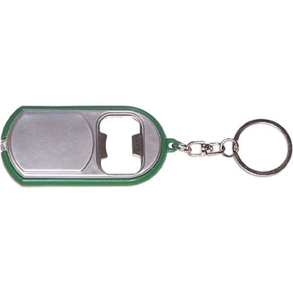 Ultra Thin Flashlight with Metal Bottle Opener Key Ring - Image 3