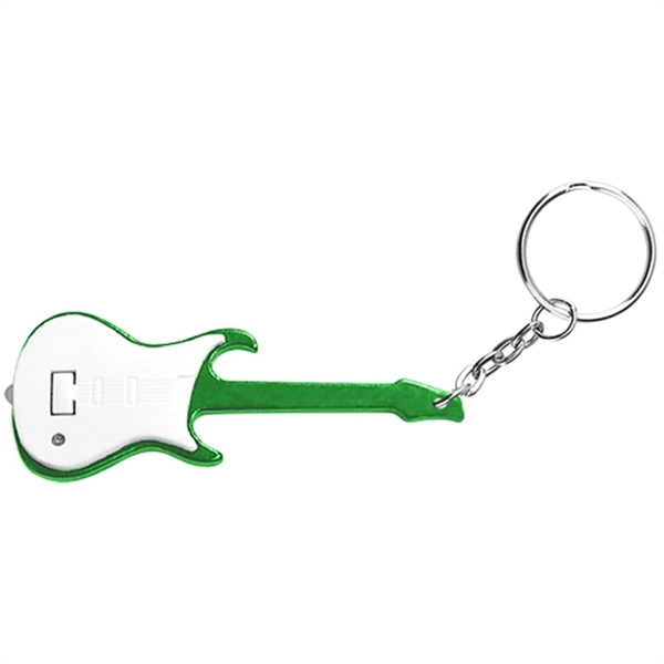Guitar Shaped LED Bottle Opener with Keychain - Image 4