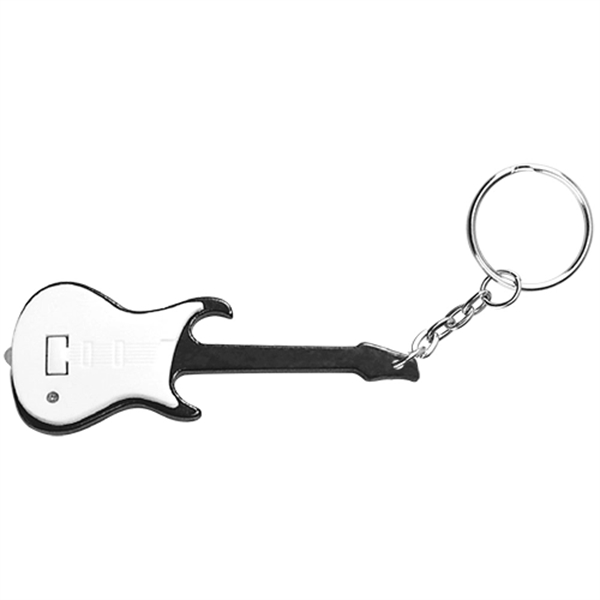 Guitar Shaped LED Bottle Opener with Keychain - Image 6