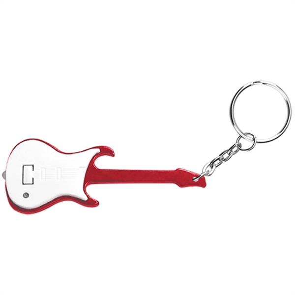 Guitar Shaped LED Bottle Opener with Keychain - Image 8