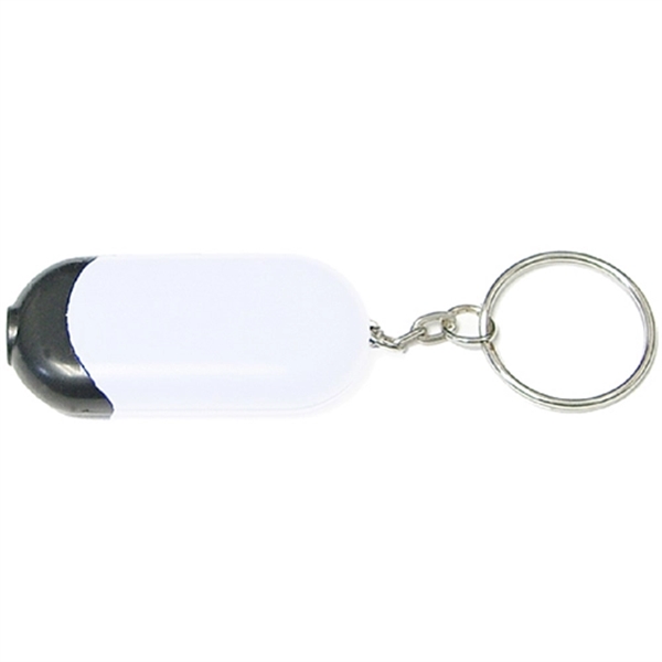 Mini Rectangular Flashlight with Compass Key Chain - Image 2