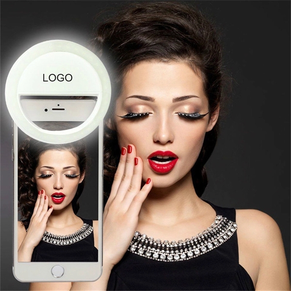 Phone Selfie Round LED Ring Fill Light with Battery - Image 1