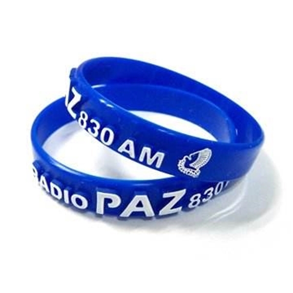 1/2 Inch Embossed Printed Custom Silicone Wristbands - Image 3