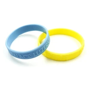 Embossed 1/2" Inch Custom Silicone Wristbands Bracelet.