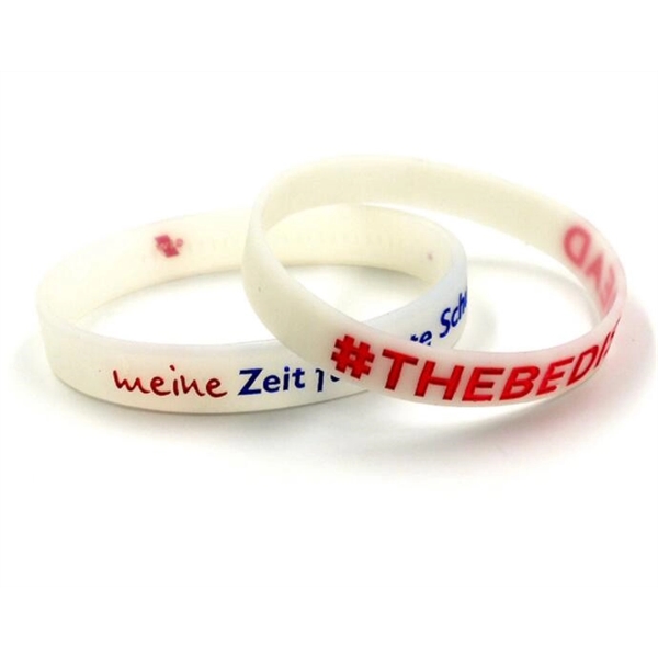 Quick Ship Custom Debossed Colorfilled Silicone Wristbands - Image 3