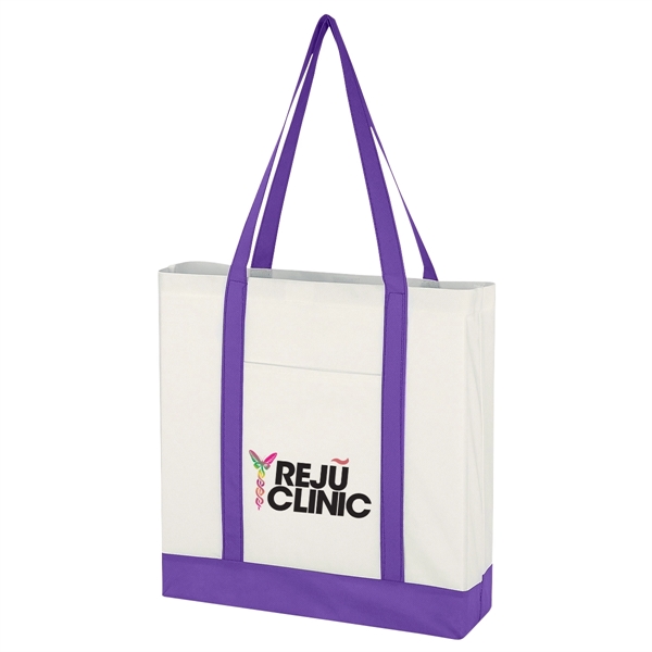 Non-Woven Tote Bag with Trim Colors - Image 3