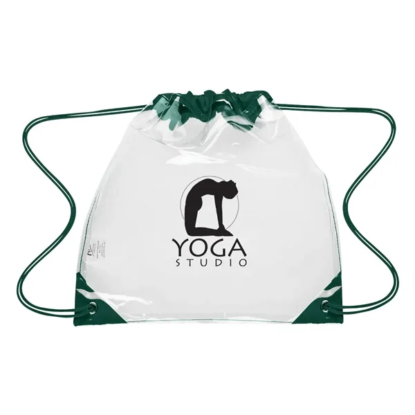 Touchdown Clear Drawstring Backpack - Image 2