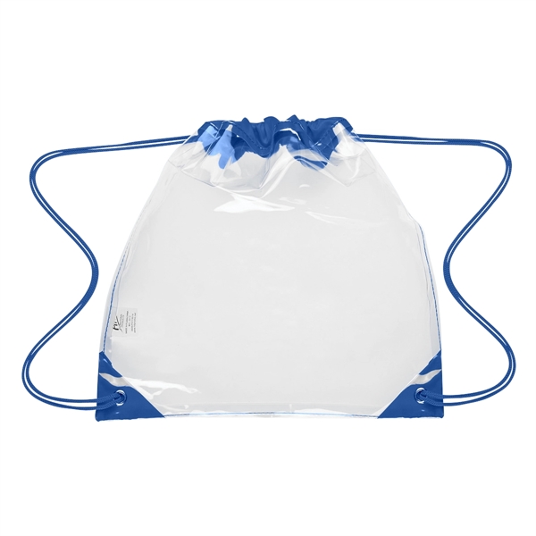 Touchdown Clear Drawstring Backpack - Image 3